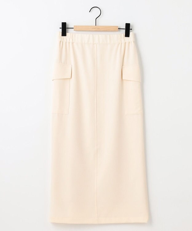 SHARE PARK LADIES フラップポケットタイトスカート アイボリー系