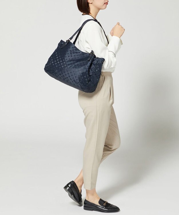 Y'SACCS 【Y’SACCS vous et】ドットジャカード マルチウェイトート Mサイズ ネイビー