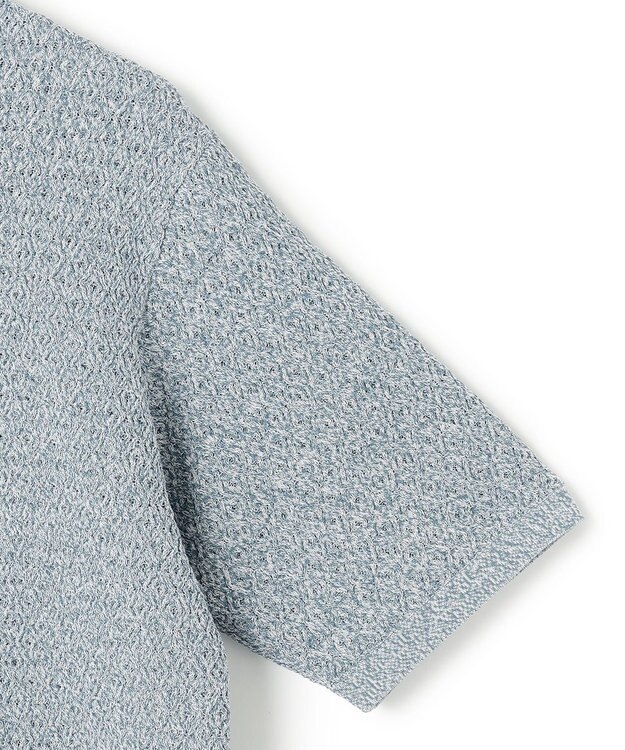 JOSEPH HOMME ドライコットンリンクス　半袖ニット サックスブルー系