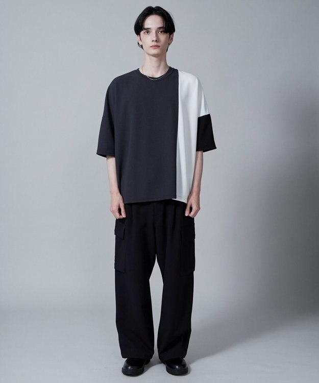 WEGO カラーブロックT（S） ダークグレー