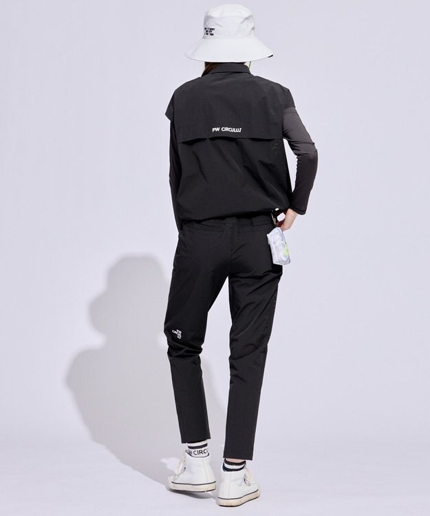 PW CIRCULUS 【WOMEN】サイドパンチング テーパードパンツ ゴルフウェア レディース ブラック系