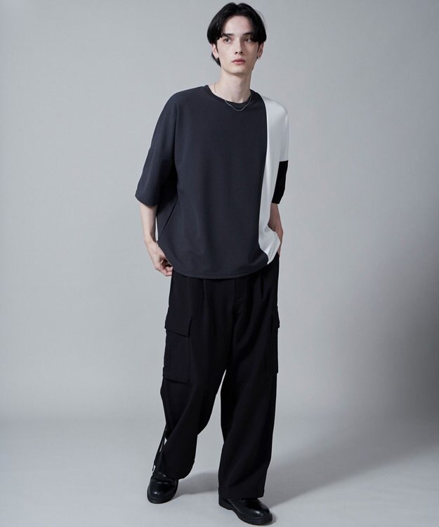 WEGO カラーブロックT（S） ダークグレー