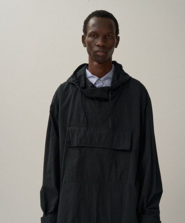 ATON ORGANIC COTTON WEATHER | アノラック - UNISEX BLACK