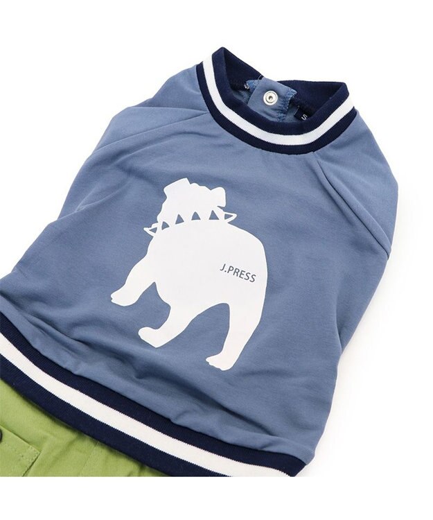PET PARADISE J.PRESS バックブルドッグ パンツつなぎ 小型犬 ブルー