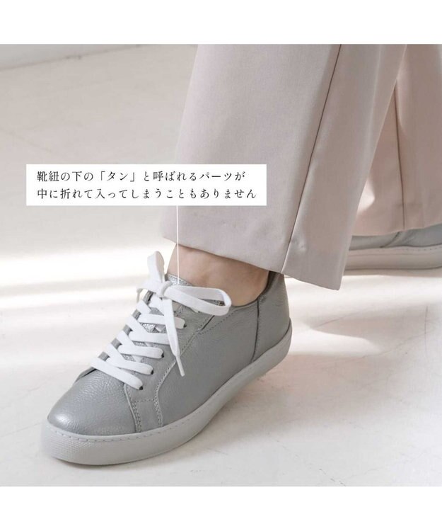 Pointer 本革スライドオンスニーカー シルバー