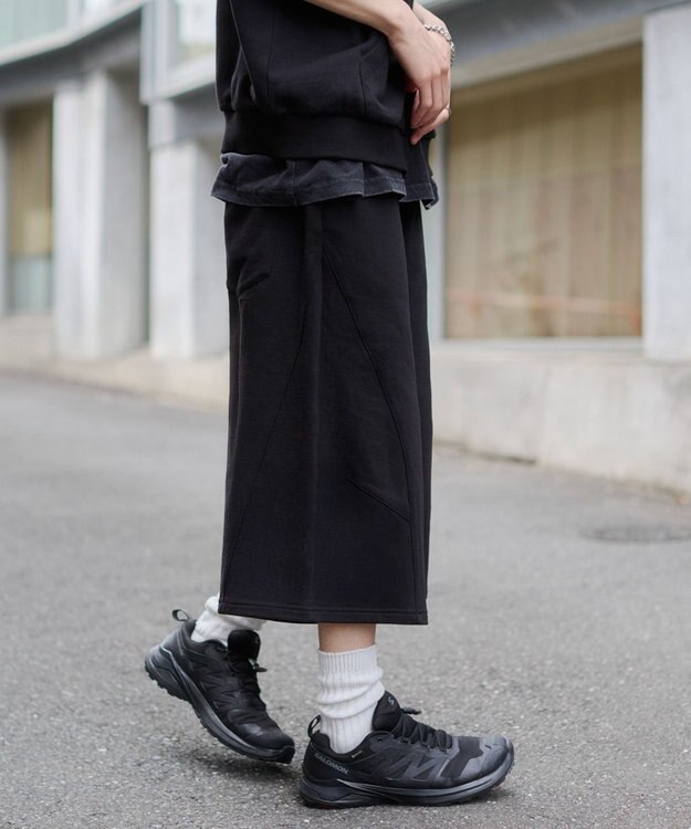 WEGO 【ウエストゴム】バルーンスウェットショーツ ブラック