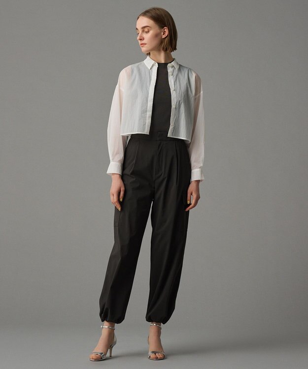 uncrave 【撥水・洗濯機洗い可】シアープルーフナイロン シャツブラウス（uncrave STANDARD） ホワイト