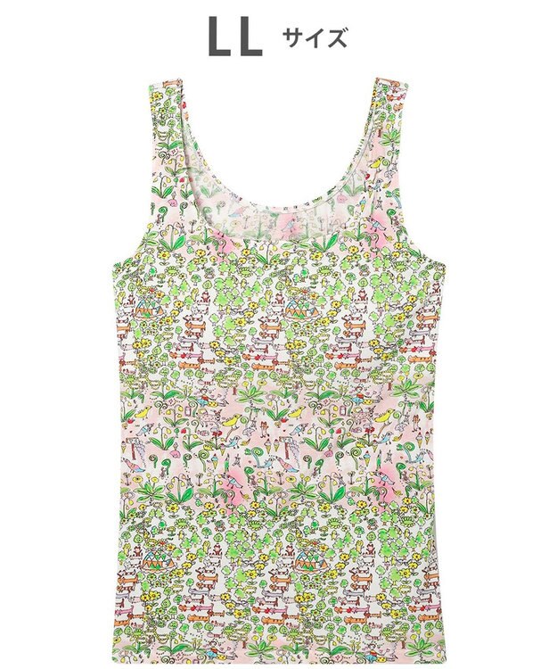 tsumori chisato SLEEP ツモリチサト インナー ノースリーブ タンクトップ ベア天竺素材(身生地) パッド付 レディース UCX410 /ワコール メロン