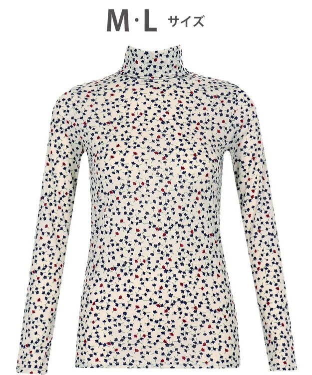 WACOAL あったかTシャツ あったかインナー アウターとしても利用可 保温性 ハイネック 10分袖 長袖 レディース CLD726 /ワコール アイボリー