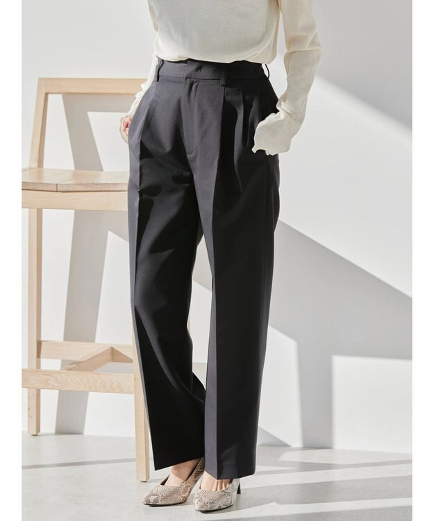 AMERICAN HOLIC 美・美・美あったかタックワイドパンツ Black