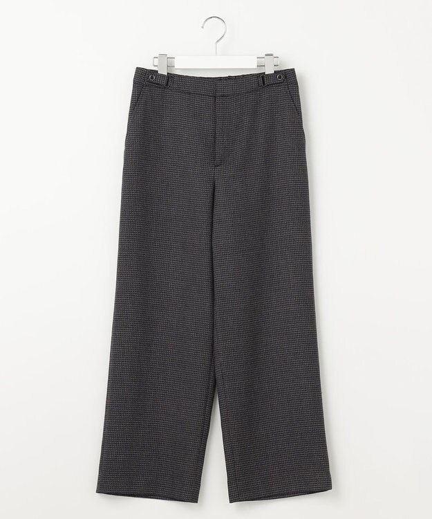 J.PRESS LADIES S T/W 杢 ライトツイード セミワイド パンツ ネイビー系3