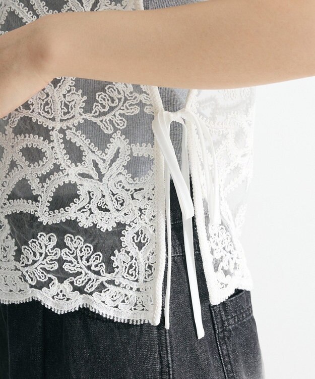 Green Parks ・ＥＬＥＮＣＡＲＥ　ＤＵＥ　２ｗａｙレースベスト Off White