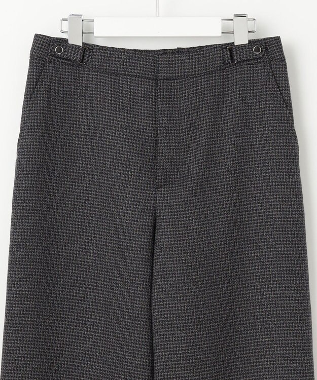 J.PRESS LADIES S T/W 杢 ライトツイード セミワイド パンツ ネイビー系3