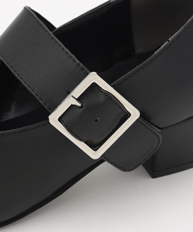 ICB スクエアトゥパンプス ブラック系