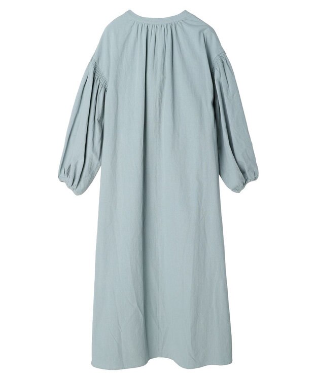 Green Parks ａ．袖ギャザーボリュームワンピース Sax