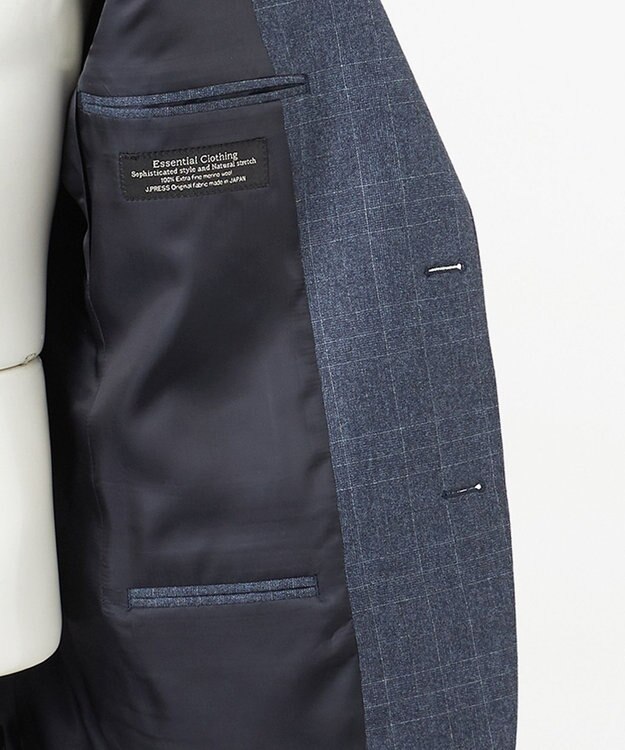 J.PRESS MEN 【ESSENTIAL CLOTHING】インプレッションチェック スーツ ダルブルー系3