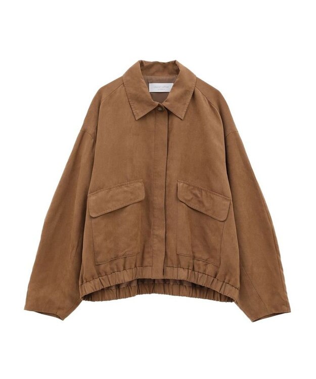 Green Parks ステンカラースウェード調ブルゾン Camel