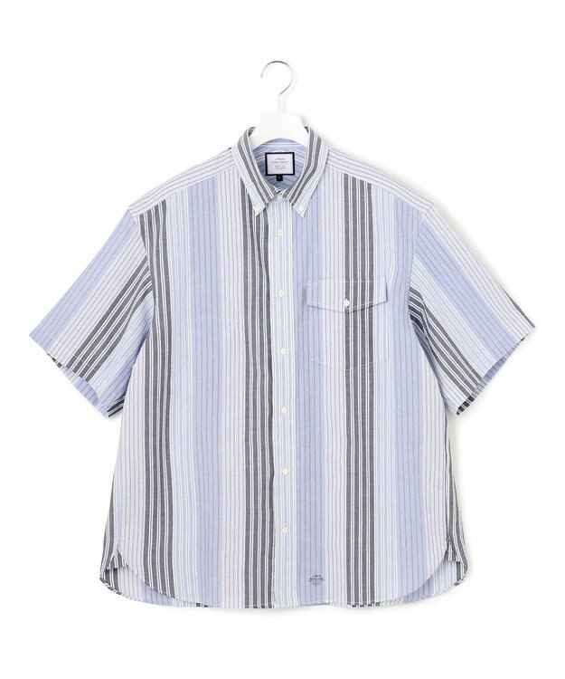 J.PRESS YORK STREET 【UNISEX】ランダムストライプ シャツ ブルー系1