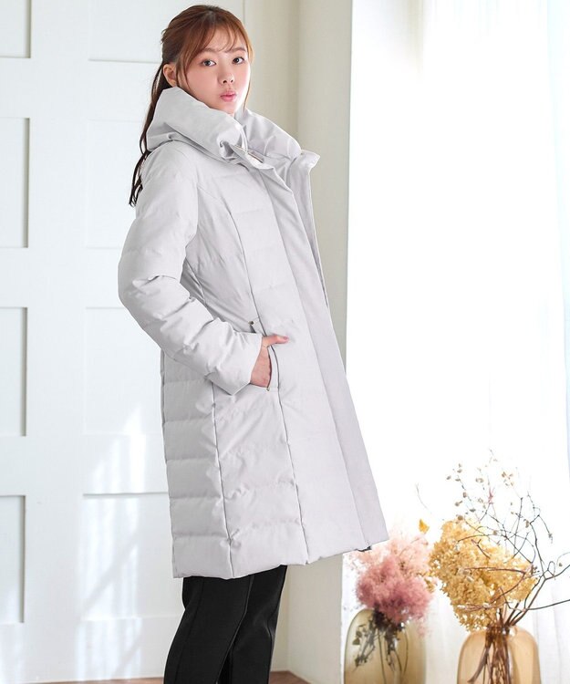 Tiaclasse ミドル丈ダウンコート グレー