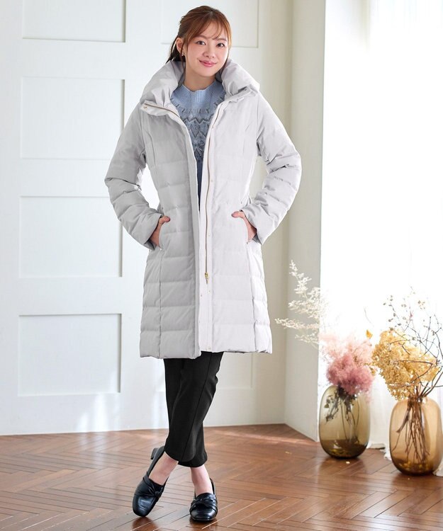 Tiaclasse ミドル丈ダウンコート グレー