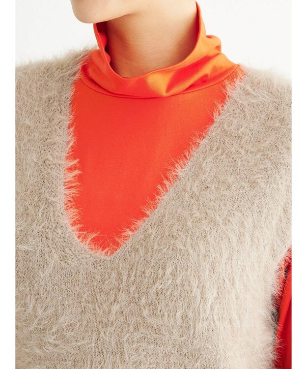 Green Parks ・Ｐｅｔｉｔ　Ｆｌｅｕｒ　シャギーニットベスト Beige