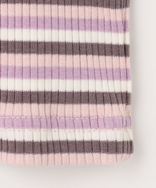 ANY KIDS リボン テレコボーダー Ｔシャツ ピンク系