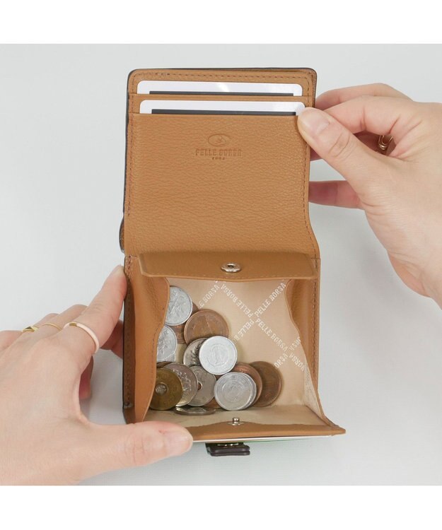 PELLE BORSA 二つ折りミニ財布 Very Goods ベリーグッズ 7202 グリーン