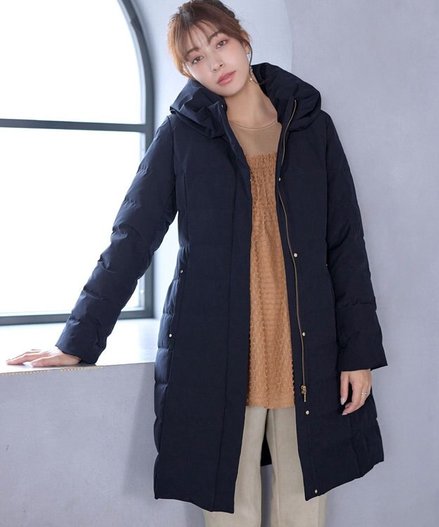 Tiaclasse ミドル丈ダウンコート ネイビー