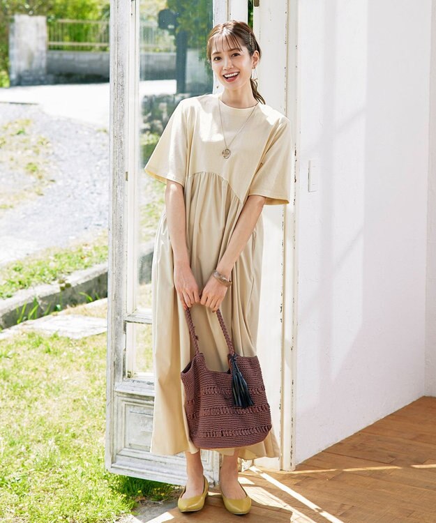 Tiaclasse 【安田美沙子さん着用・日本製】プレートリングネックレス シルバー×ゴールド