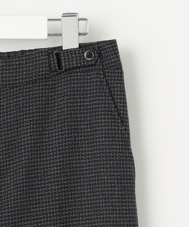 J.PRESS LADIES S T/W 杢 ライトツイード セミワイド パンツ ネイビー系3