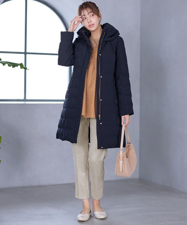 Tiaclasse ミドル丈ダウンコート ネイビー