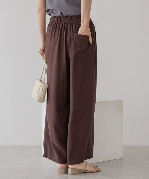 AMERICAN HOLIC 接触冷感ベイカーリラックスパンツ Brown