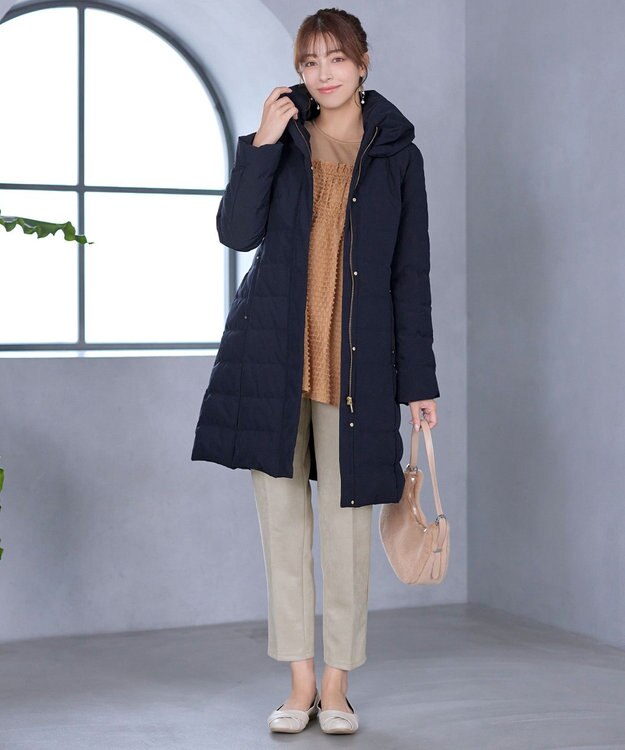 Tiaclasse ミドル丈ダウンコート ネイビー