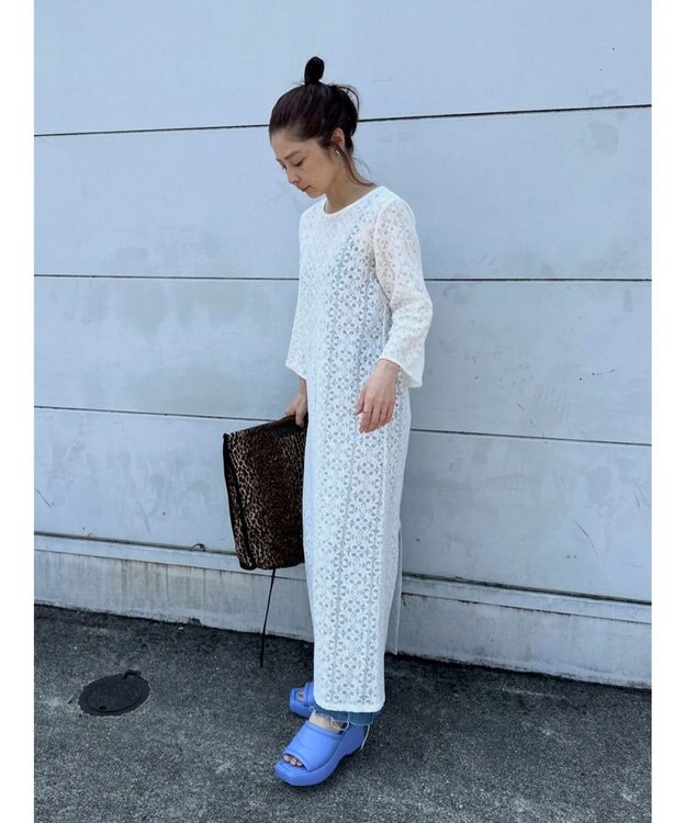 Green Parks AnriettMusee レースロングワンピース Off White