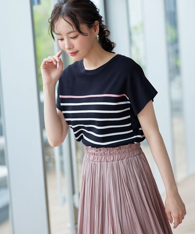Tiaclasse 【安田美沙子さん着用】ヴィンテージサテンプリーツスカート ピンク