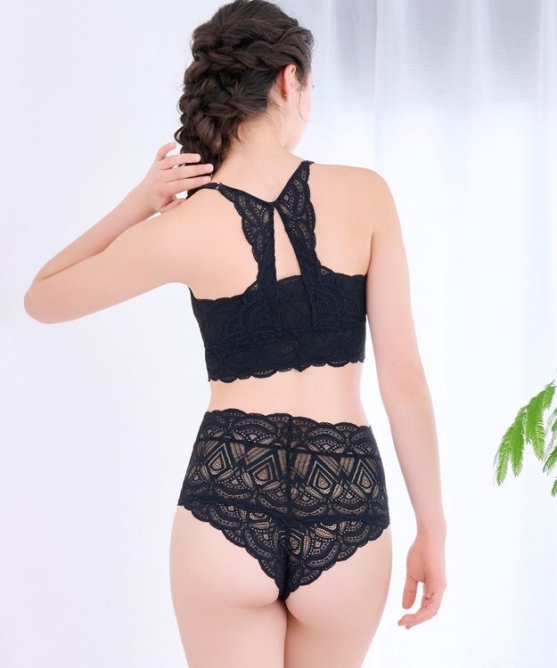 BRADELIS New York 【BRADELIS Me / ノンワイヤー】Lovely Back Bra26S1 補正下着 補整 ブラジャー 華やかなレースの見せインナー ブラック