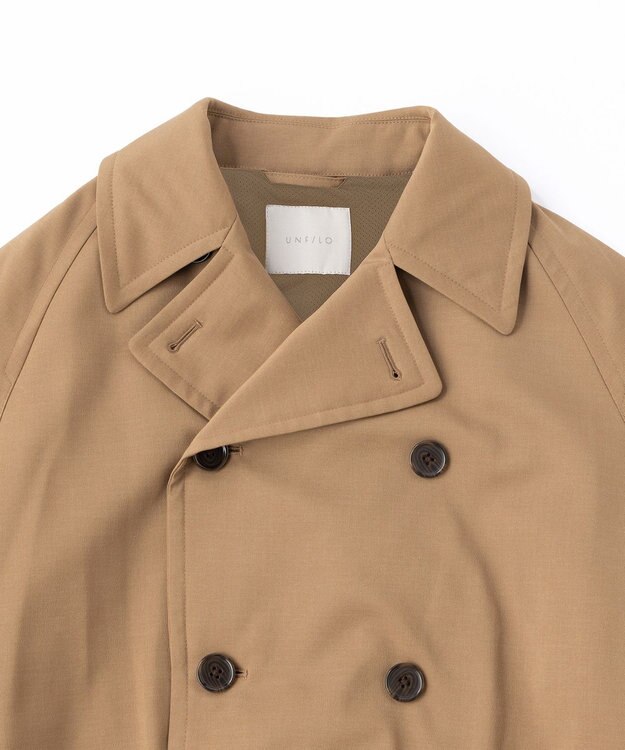 UNFILO MENS 【男女兼用】ウールライクトレンチコート ブラウン