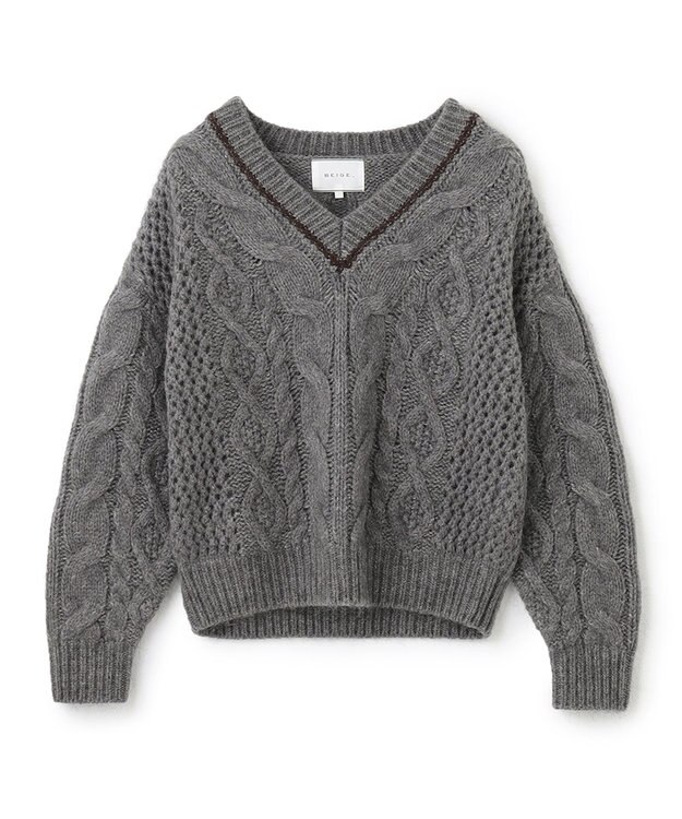 BEIGE， 【CLUEL12月号掲載】NESLE / ニット M Gray x Cafe Noir