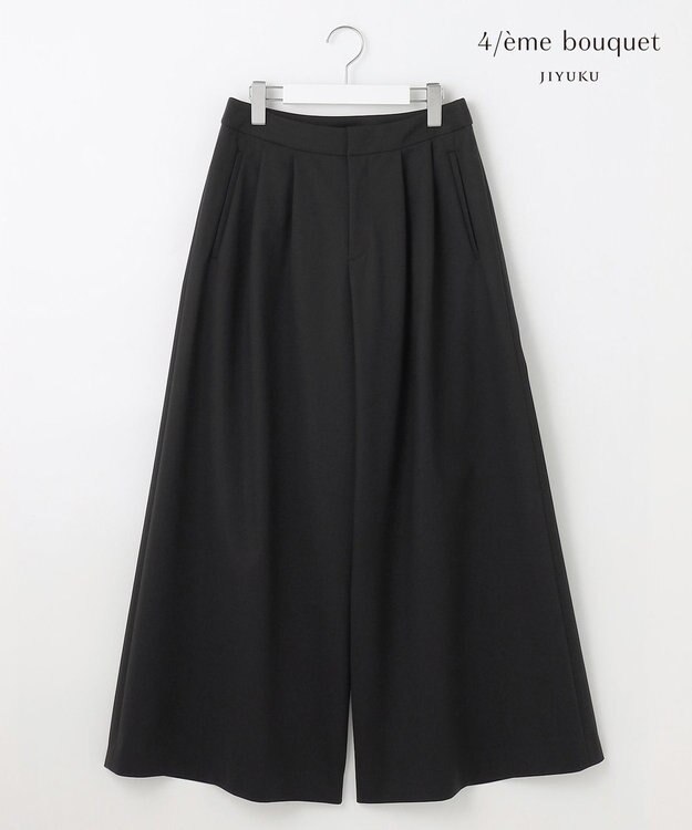 自由区 【カトリエムブーケ】Belle forme スーパーワイドパンツ ブラック