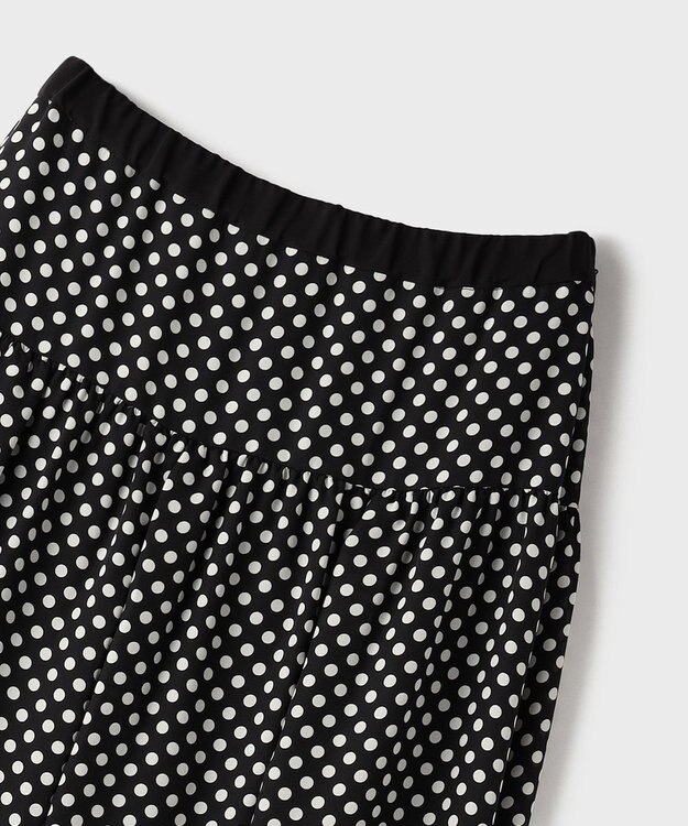 GRACE CONTINENTAL ドットコンビスカート ブラック