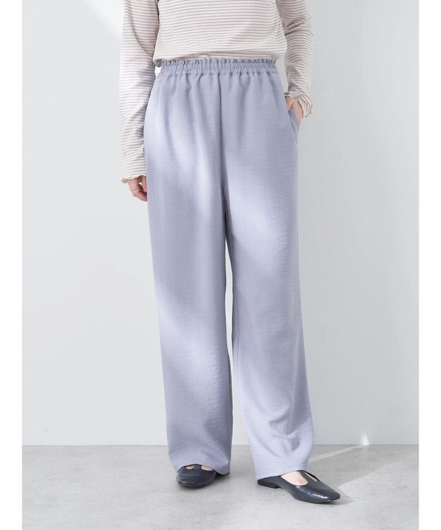 earth music&ecology ギャザーパンツ Grayish Blue