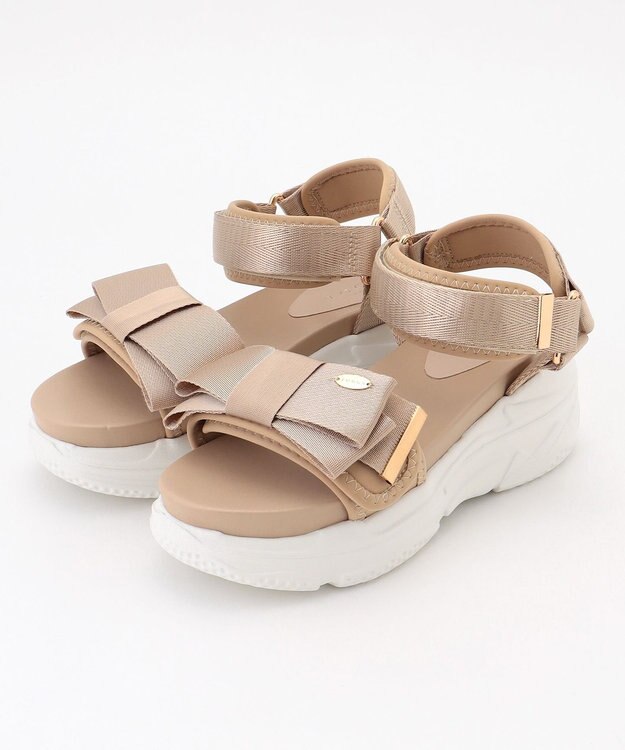 TOCCA RIBBON KNOT SPORTS SANDALS サンダル ベージュ系
