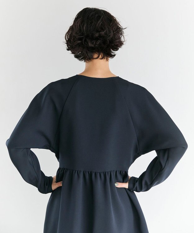 #Newans 【洗濯機可】オールシーンジップドレス ネイビー