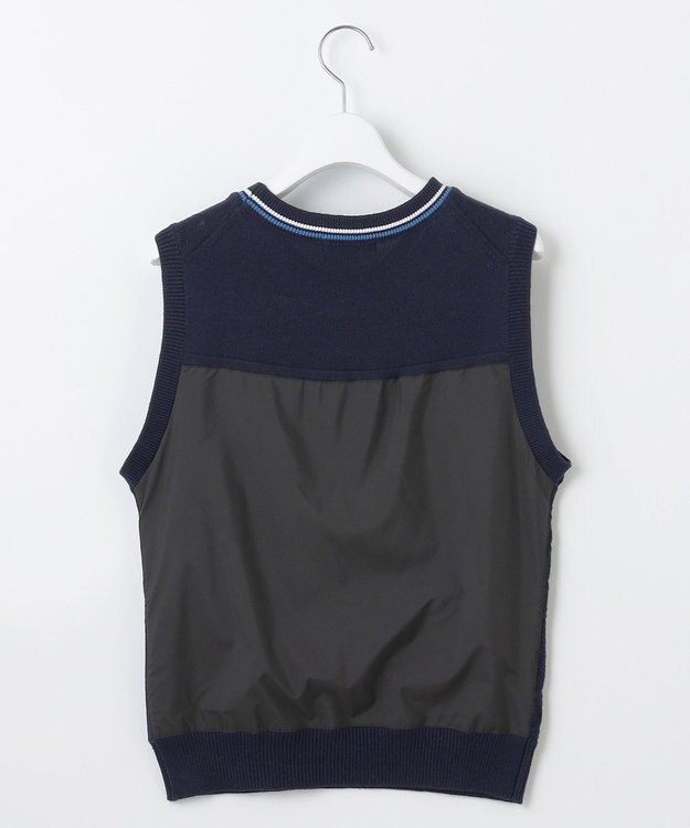 23区GOLF 【WOMEN】【ウォッシャブル】コットンブレンドサイドロゴベスト ネイビー系