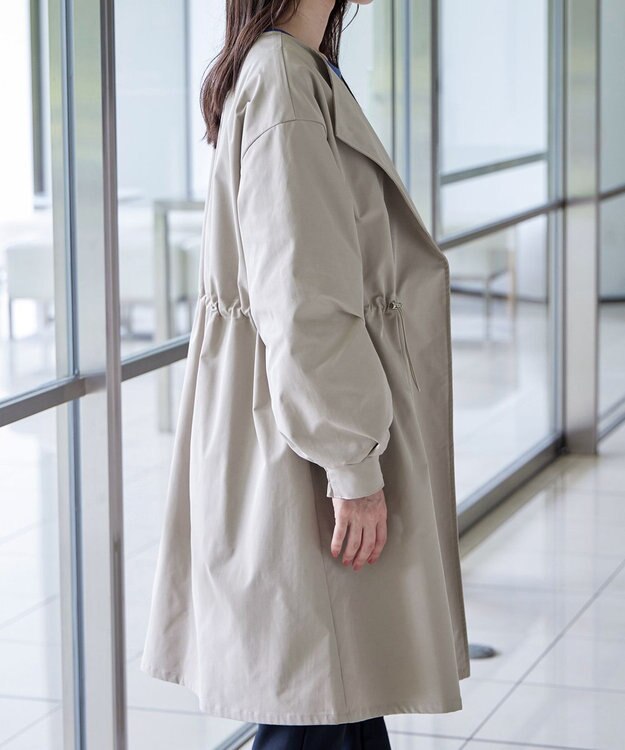 Tiaclasse L 着流しパフスリーブコート グレージュ