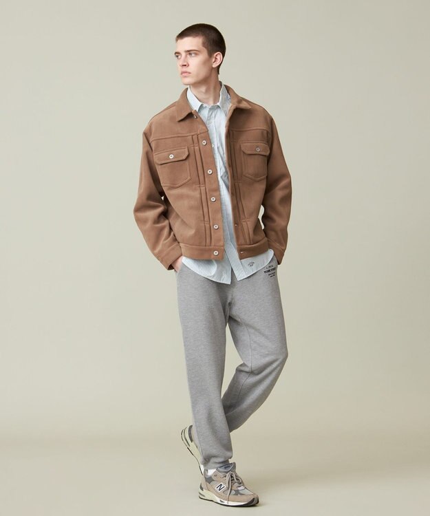 J.PRESS YORK STREET 【UNISEX】ワンポイントスウェットパンツ ライトグレー系