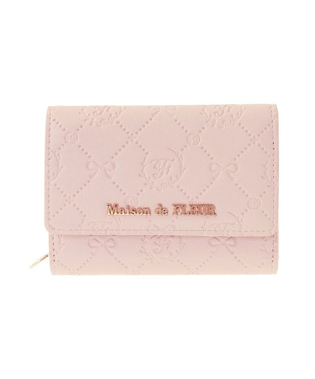 Maison de FLEUR カラーモノグラムウォレット Pink