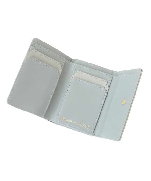 Maison de FLEUR カラーモノグラムウォレット Grayish Blue