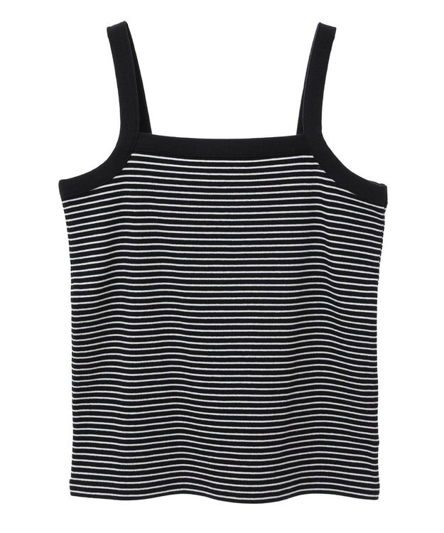 earth music&ecology ＳＥＴ２点リブアンサンブル Border Black