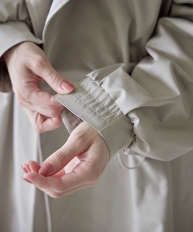 Tiaclasse L 着流しパフスリーブコート グレージュ